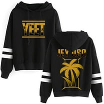 Jey Uso Golden Yeet Logo Merch Pullover Hoodies Pocketless Parallel Bars Sleeve Streetwear