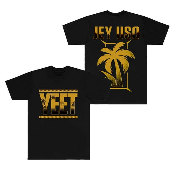 Jey Uso Golden Yeet Logo Merch T-Shirts Cosplay Women Men Fashion Streetwear Short Sleeve Tee Top