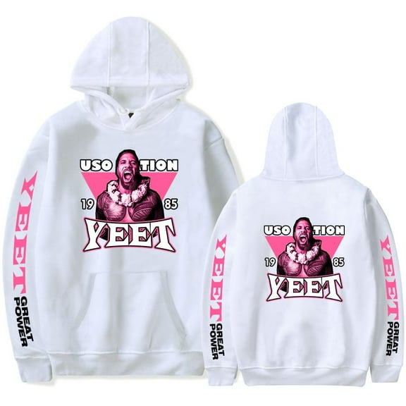 Jey Uso Hoodies men's and women's fashionable retro long sleeved hooded casual sportswear