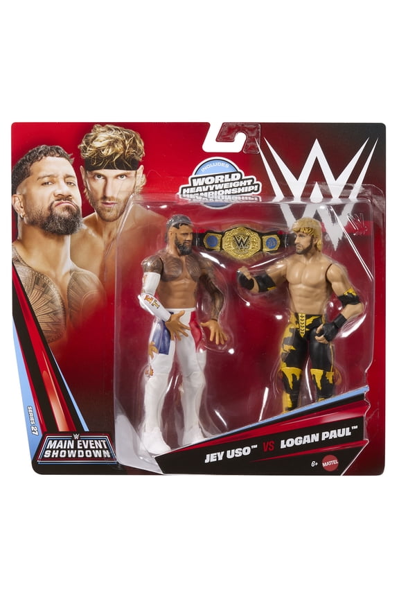 Jey Uso & Logan Paul - WWE Main Event 2-Packs 27 Mattel WWE Toy Wrestling Action Figures