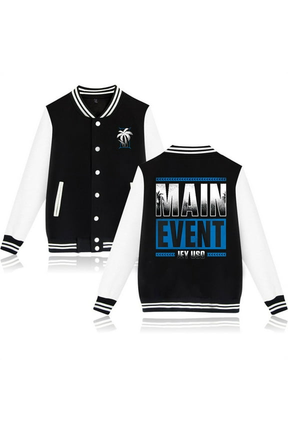 Jey Uso Main Event Baseball Jacket Fashion Baseball Uniform Women Men Casual Jackets