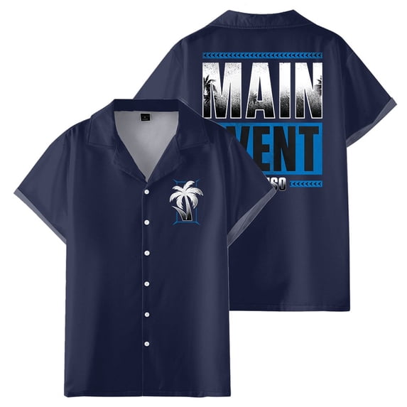 Jey Uso Main Event Merch Shirt Women Men Camp Collar Short Sleeve V-Neck Fashion Shirts