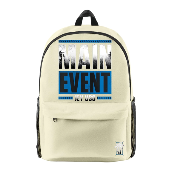 Jey Uso Main Event Shoulders Backpack Casual Streetwear Daypack Unisex Fashion Travel Bags