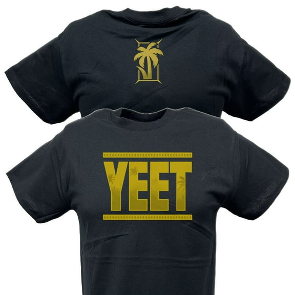 Jey Uso Main Event YEET Gold Logo Kids Youth Black T-shirt
