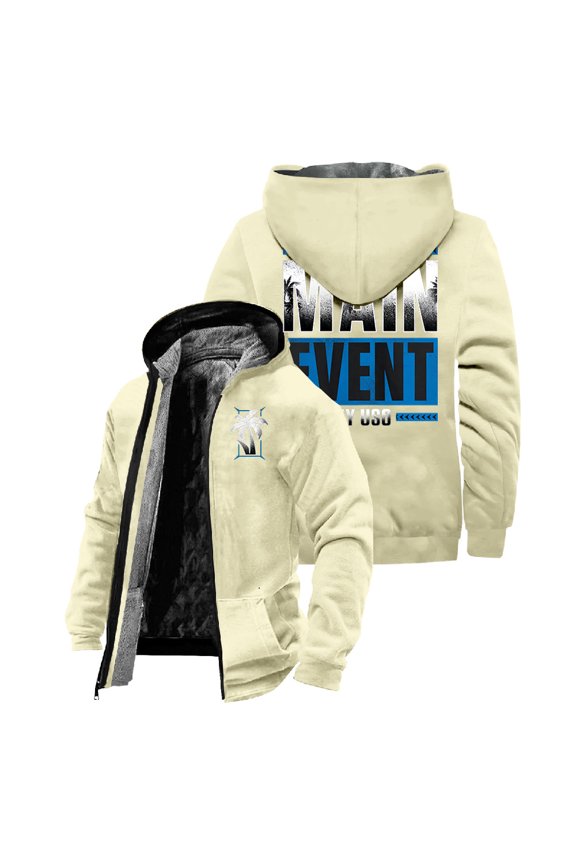 Jey Uso Main Event Zipper Hoodie Unisex Jacket Parkas Long Sleeve Streetwear Women Men Winter Coat