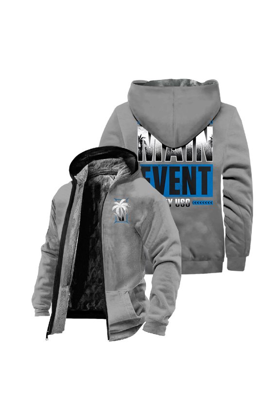 Jey Uso Main Event Zipper Hoodie Unisex Jacket Parkas Long Sleeve Streetwear Women Men Winter Coat