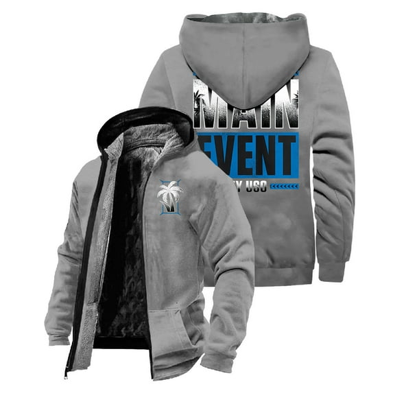 Jey Uso Main Event Zipper Hoodie Unisex Jacket Parkas Long Sleeve Streetwear Women Men Winter Coat