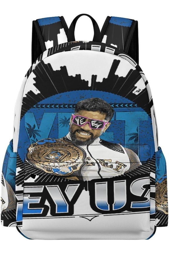 Jey-Uso Merch Backpack Oxford Laptop Bags Professional Wrestler Large Capacity Packsack16.5x 11.8 X 5.9 Inch