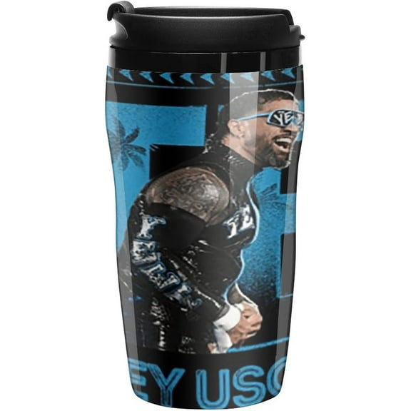 Jey Uso Merch Coffee Mug With Lids Thermos Plastic Travel Cup Reusable Cups For Hot And Cold Drink 250ml