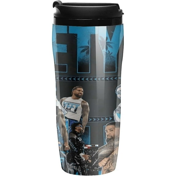 Jey Uso Merch Coffee Mug With Lids Thermos Plastic Travel Cup Reusable Cups For Hot And Cold Drink 350ml