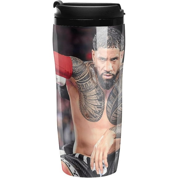 Jey Uso Merch Coffee Mug With Lids Thermos Plastic Travel Cup Reusable Cups For Hot And Cold Drink 350ml