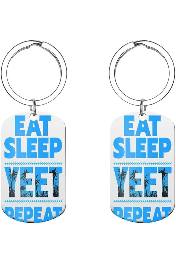 Jey Uso Merch Keychain Yeet Metal Car Key Ring For Women Men Keychain Bag Purse Accessories Gift 2x1.1 Inch