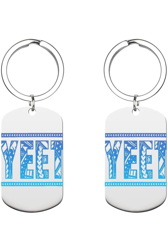 Jey Uso Merch Keychain Yeet Metal Car Key Ring For Women Men Keychain Bag Purse Accessories Gift 2x1.1 Inch