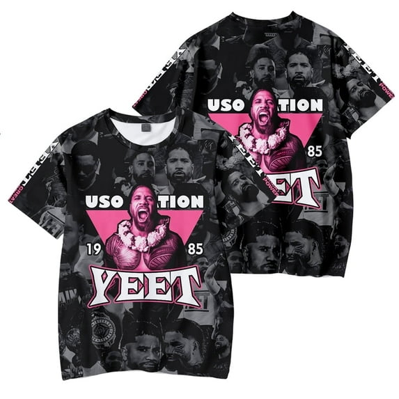 Jey Uso Merch T-shirt Unisex 3D Printing Casual Tops Fashionable Round Neck Short Sleeve Tee