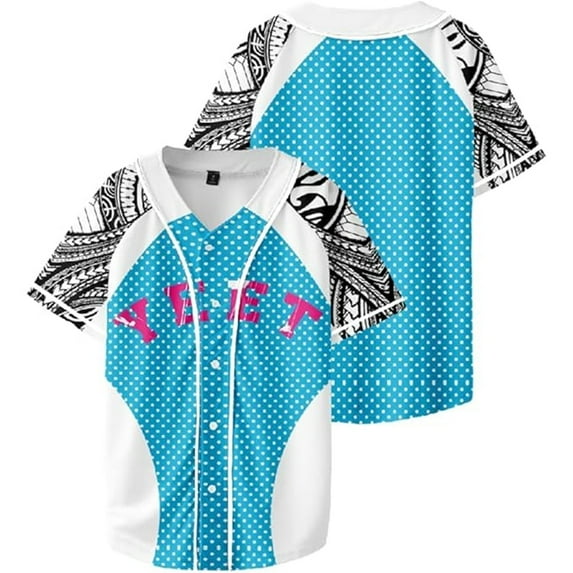 Jey Uso Merch Unisex Baseball Jersey Short Sleeve Summer V-Neck Casual Fashion T-Shirt,L,Style 3