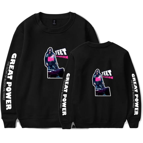 Jey Uso Merch fashion casual men's and women's long sleeved round neck pullover