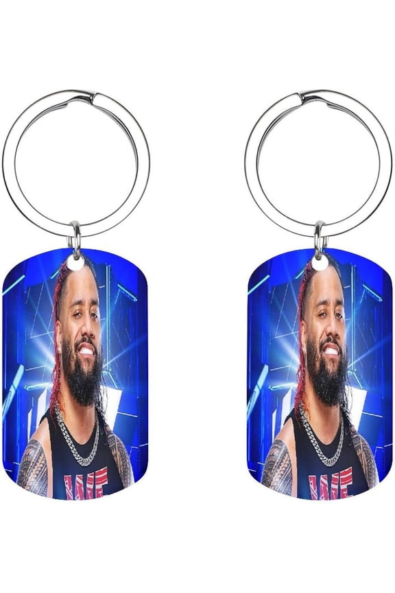 Jey Uso Smack Downs Merch Keychain Yeet Metal Car Key Ring For Women Men Keychain Bag Purse Accessories Gift 2x1.1 Inch
