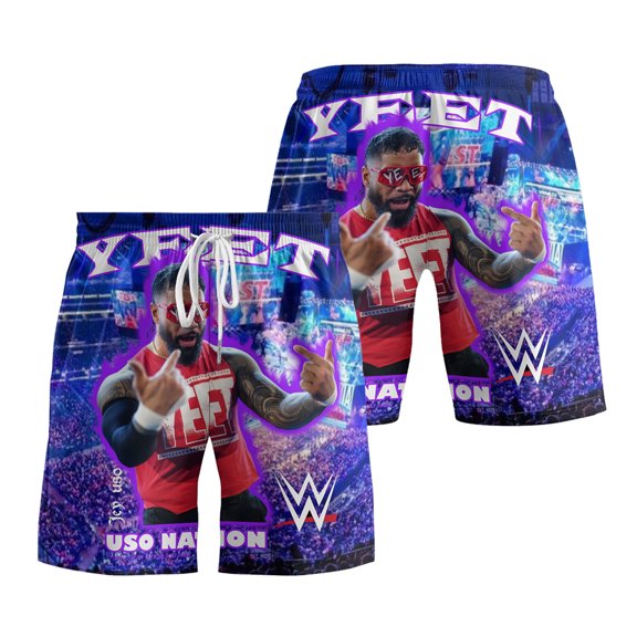 Jey Uso Summer men's and women's fashionable casual beach shorts