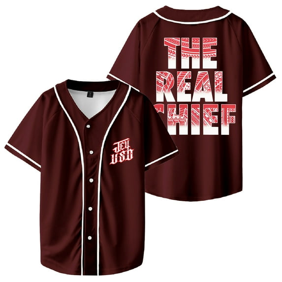 Jey Uso The Real Chief Baseball Jersey V-Neck Shirt Women Men Short Sleeve Streetwear Clothes