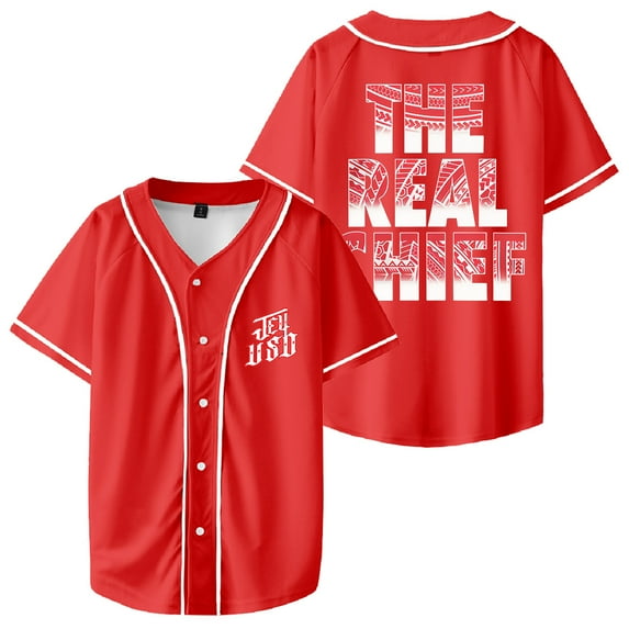 Jey Uso The Real Chief Baseball Jersey V-Neck Shirt Women Men Short Sleeve Streetwear Clothes