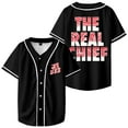 thumbnail image 1 of Jey Uso The Real Chief Baseball Jersey V-Neck Shirt Women Men Short Sleeve Streetwear Clothes, 1 of 2