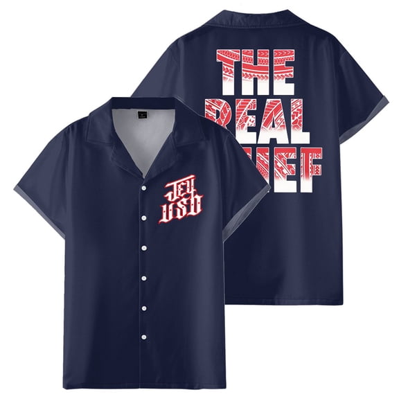 Jey Uso The Real Chief Shirt Women Men Camp Collar Short Sleeve V-Neck Fashion Shirts