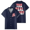 thumbnail image 1 of Jey Uso The Real Chief Women Men's Short Sleeve Button-up Shirts Casual T-shirt Trendy Outfits, 1 of 2