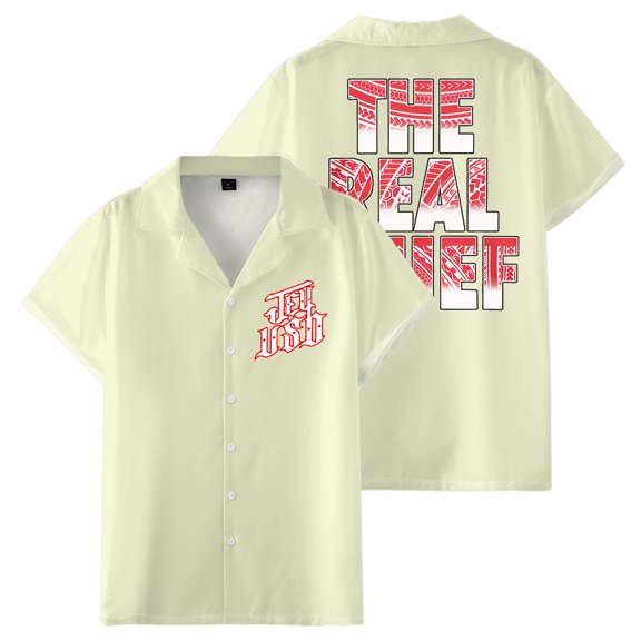 Jey Uso The Real Chief Women Men's Short Sleeve Button-up Shirts Casual T-shirt Trendy Outfits