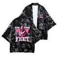 thumbnail image 1 of Jey Uso Unisex kimono robe jacket, front opening Japanese style shirt, bathrobe, lightweight jacket, 1 of 2