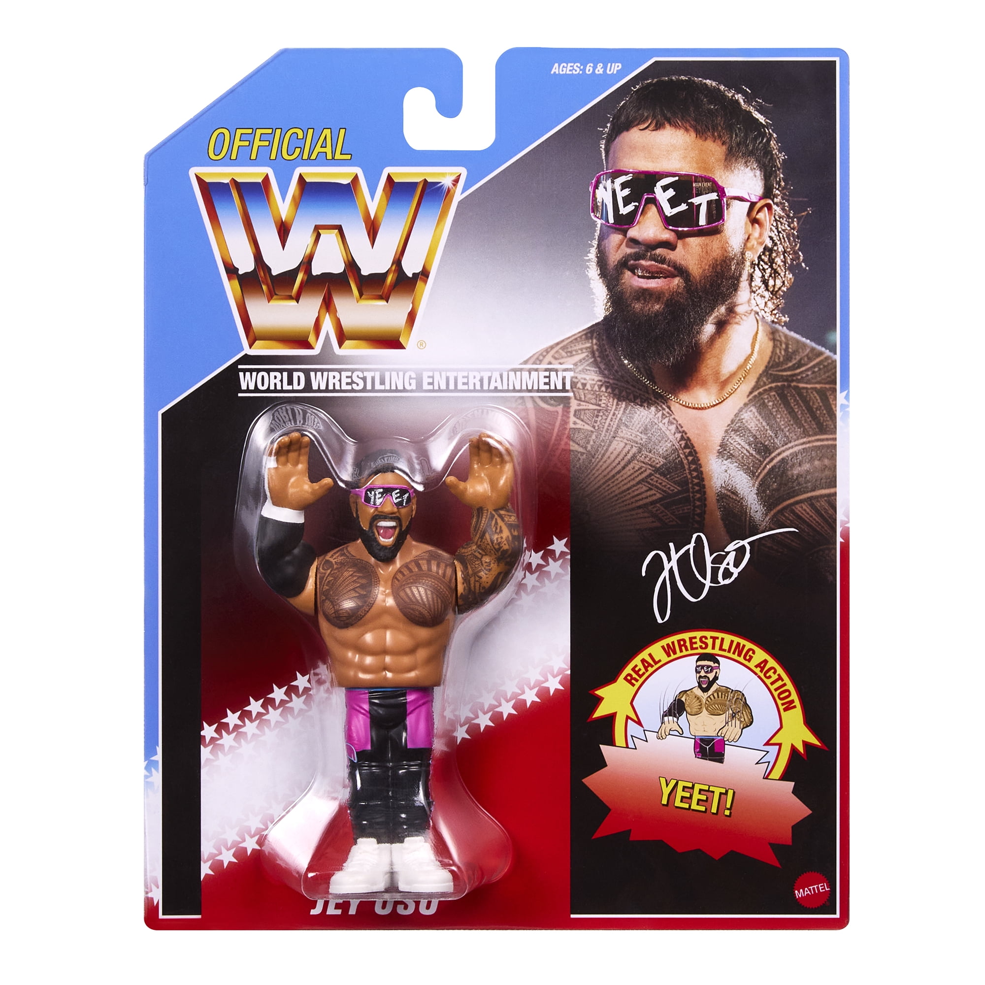 Jey Uso - WWE 2026 Retros (Wave 2) Ringside Exclusive Mattel WWE Toy Wrestling Action Figure