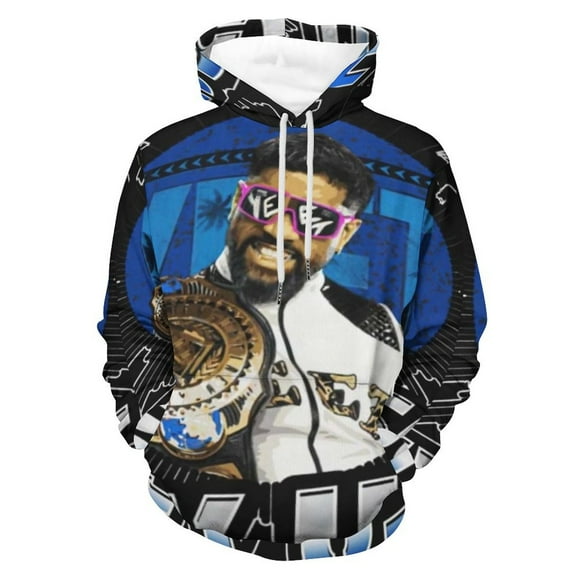 Jey Uso Wrestler 3 Hoodie Fashion Casual Long Sleeve Men's and Women's Sweatshirt Street Hoody 3D Double-Sided Printed Drawstring Sweatshirt