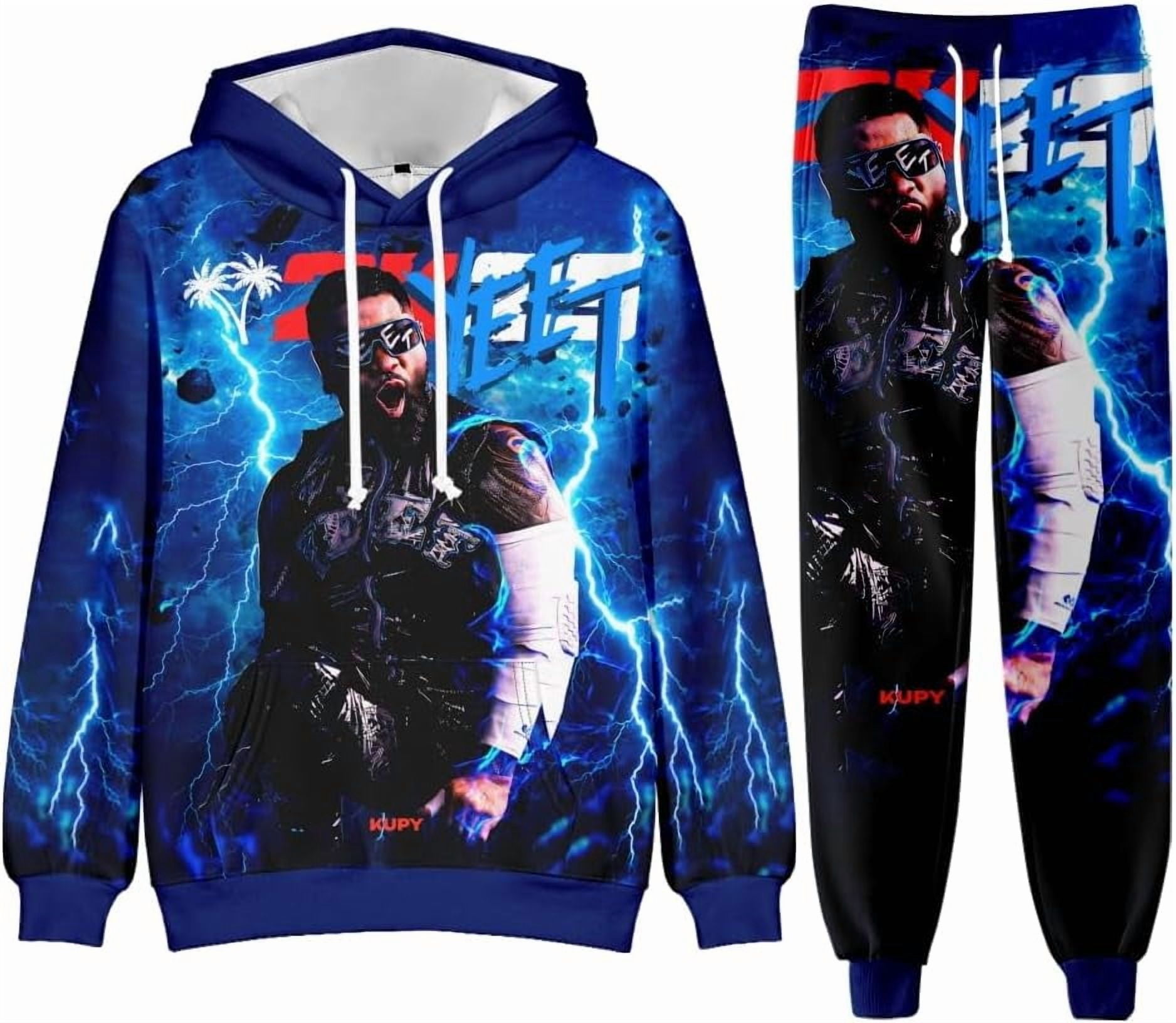 Jey Uso YEET 3D Fall Suit Hoodies Sportswear Hooded Ankle Banded Pant ...