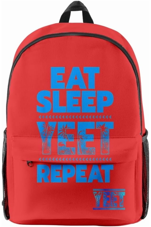 Jey Uso YEET Backpack Printed Multi Zipper Pack Casual Bag (8,F)