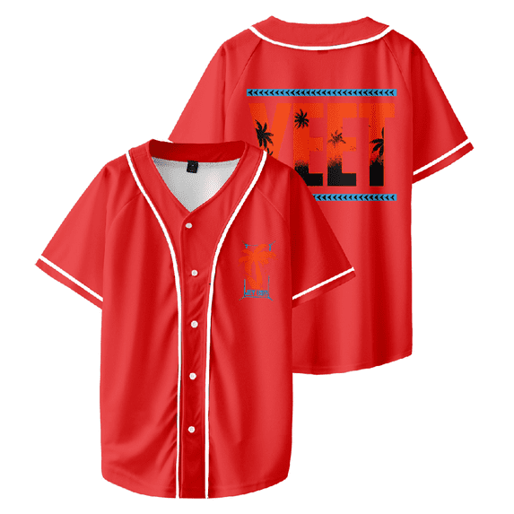 Jey Uso Yeet Baseball Jersey Women Men V-Neck Short Sleeve Casual Trendy T-shirt