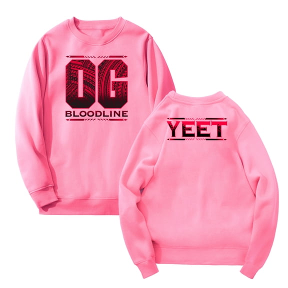 Jey Uso Yeet Bloodline Logo Merch Crewneck Long Sleeve Streetwear Women Men Sweatshirts