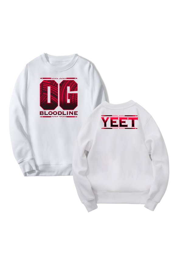 Jey Uso Yeet Bloodline Logo Merch Crewneck Long Sleeve Streetwear Women Men Sweatshirts