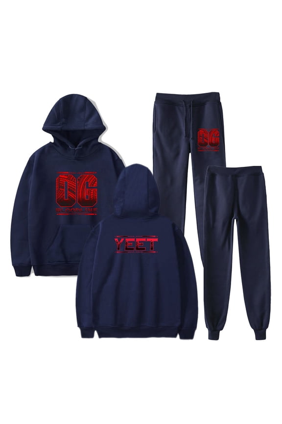 Jey Uso Yeet Bloodline Logo Merch Hoodies Jogger Pants Set Cosplay Unisex Fashion HipHop Streetwear Sweatshirts