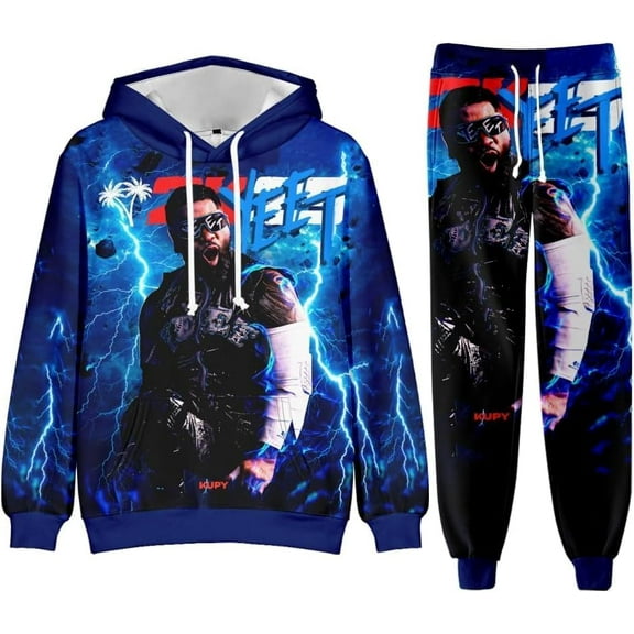Jey Uso Yeet Cosplay Hoodies Jogger Pants Two Piece Set Sweatshirts+Sweatpants Women Men 3D Outfit Sets Superstar Fan Gift Casual Pullover Hooded Sets