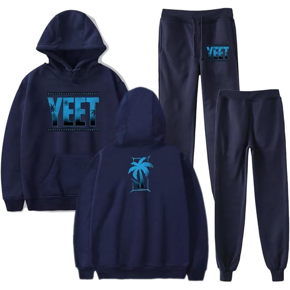 Jey Uso Yeet Fall Suit Hoodies Sportswear Hooded Ankle Banded Pant Two Piece Set
