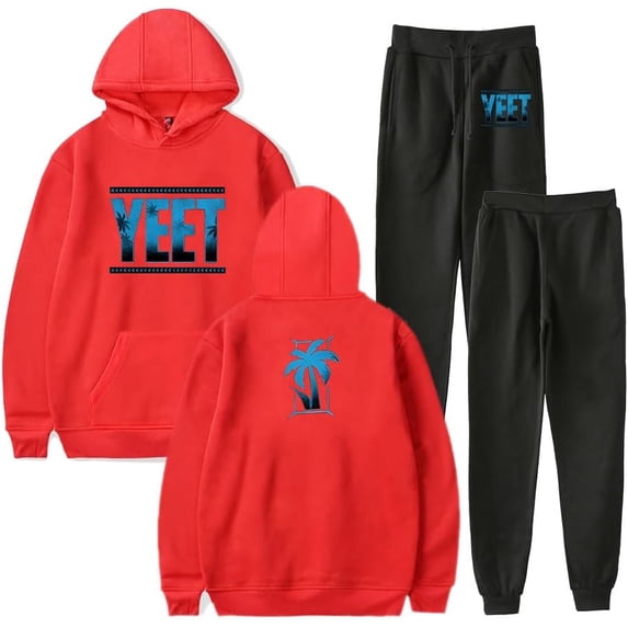 Jey Uso Yeet Fall Suit Hoodies Sportswear Hooded Ankle Banded Pant Two Piece Set