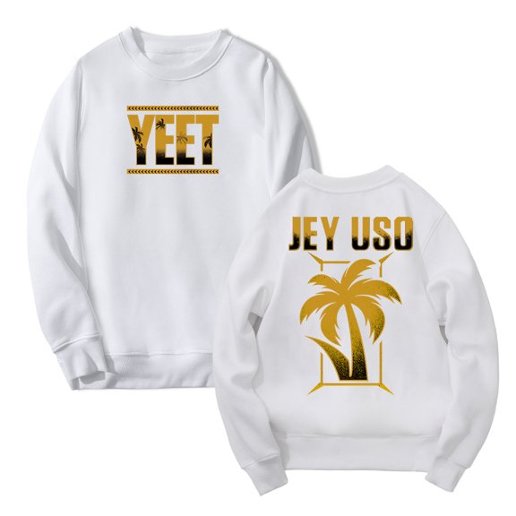 Jey Uso Yeet Golden Logo Crewneck Long Sleeve Streetwear Women Men Sweatshirt Trendy Outfits