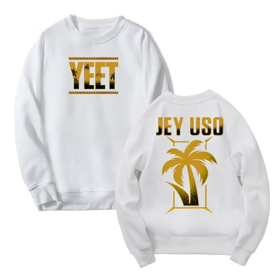 Jey Uso Yeet Golden Logo Crewneck Long Sleeve Streetwear Women Men Sweatshirt Trendy Outfits