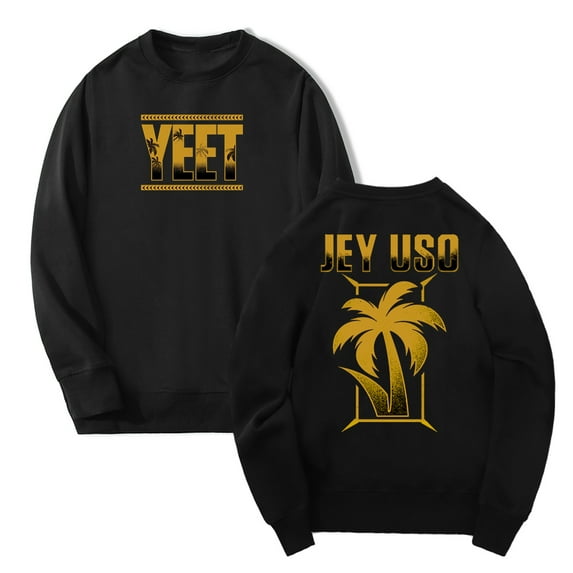 Jey Uso Yeet Golden Logo Crewneck Long Sleeve Streetwear Women Men Sweatshirt Trendy Outfits