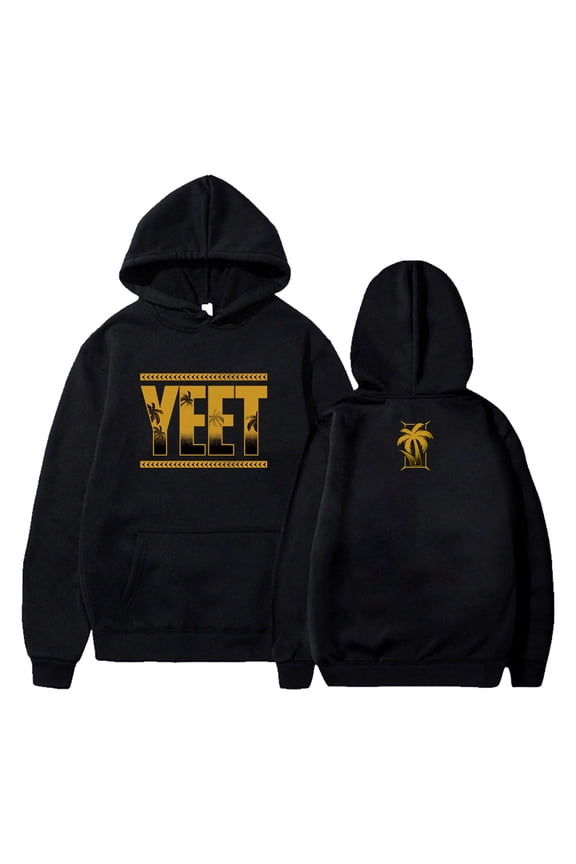 Jey Uso Yeet Golden Logo Hoodie Long Sleeve Streetwear Women Men Hooded Sweatshirts