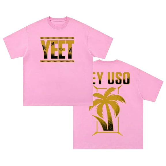 Jey Uso Yeet Golden Logo T-shirt Crewneck Short Sleeve Cotton Tee Women Men Streetwear Tops