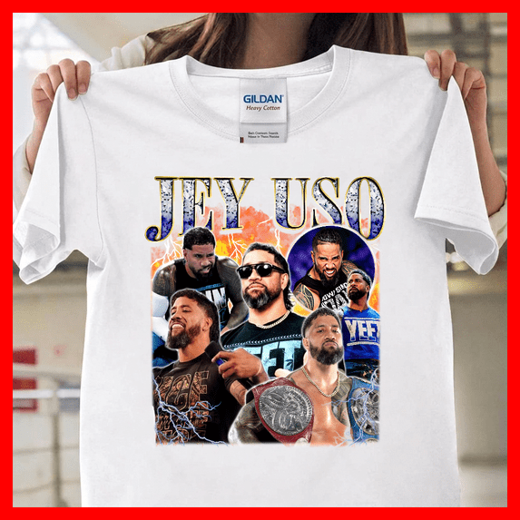 Jey Uso Yeet Graphic Vintage WWE Wrestling Sports Retro Aesthetic Fan T0226 Unisex Graphic T-Shirt Soft Cotton, Sizes S-5XL
