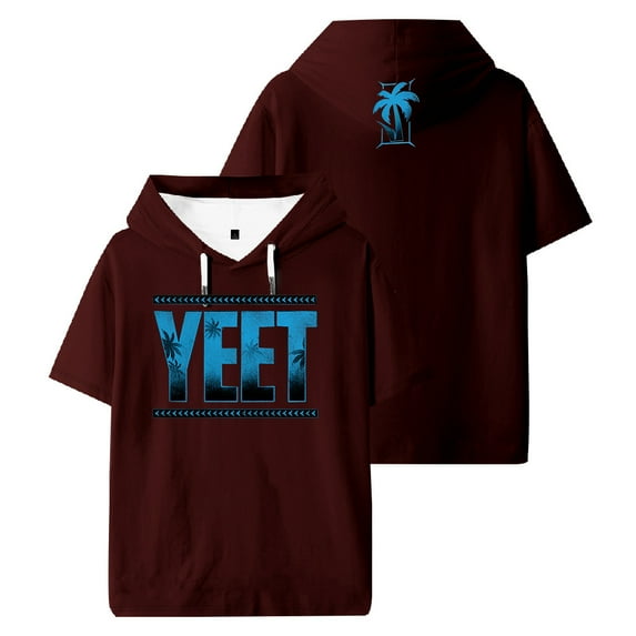 Jey Uso Yeet Hooded T-shirt Short Sleeve Sport Gym Tee Women Men Outdoor Sportwear Tops