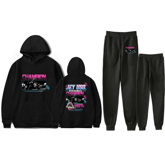 Jey Uso Yeet Hoodie Pants Sets Merch For Men/Women Sweatshirt Pants Two Piece Set Streetwear