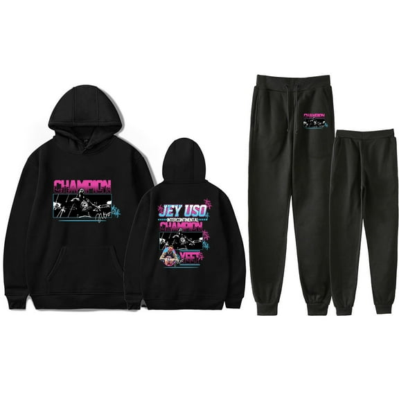 Jey Uso Yeet Hoodie Pants Sets Merch For Men/Women Sweatshirt Pants Two Piece Set Streetwear