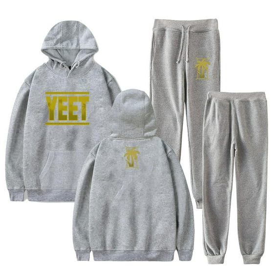 Jey Uso Yeet Hoodies Jogger Pants Unisex 2 Piece Sets Casual Sweatshirts+Sweatpants Suit